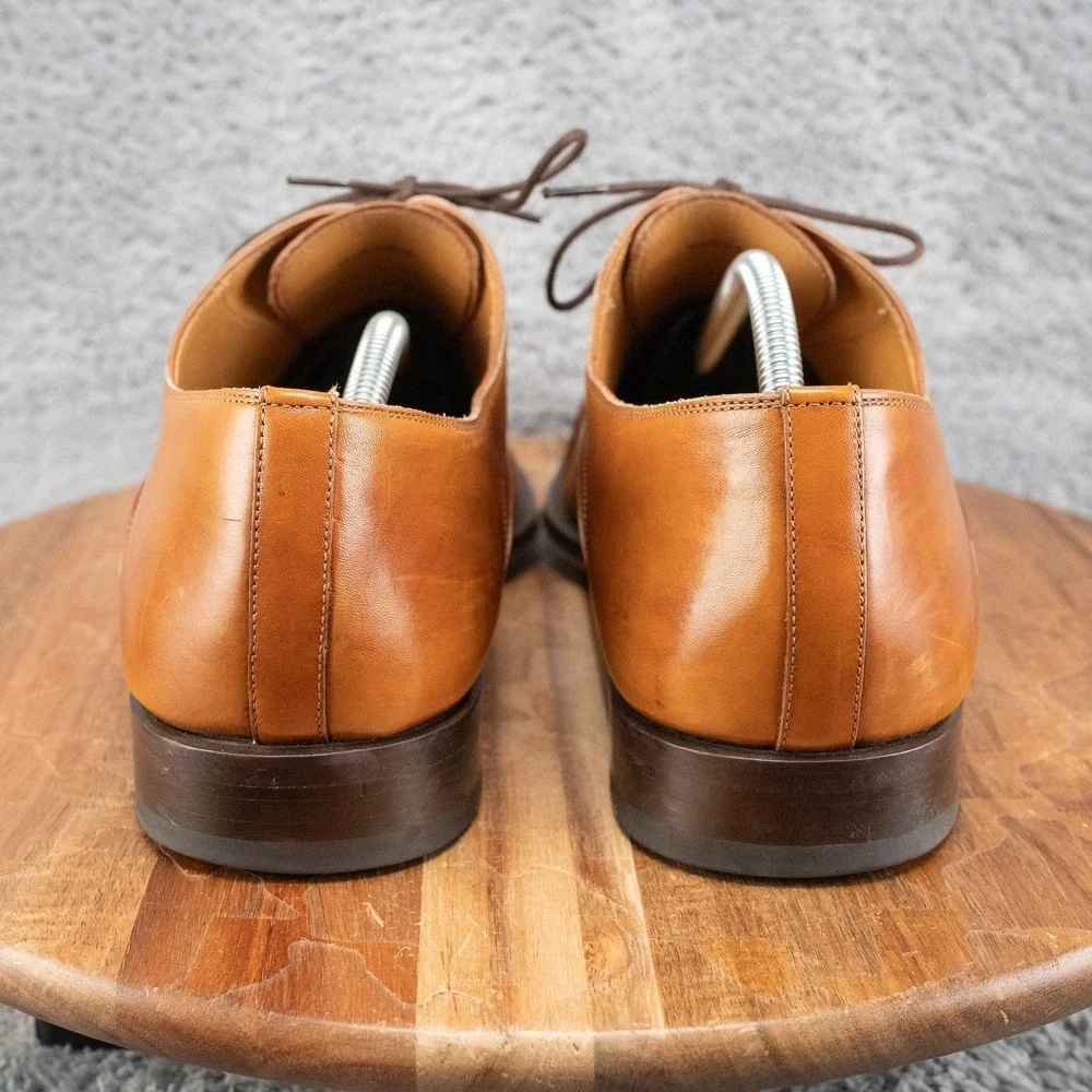 Magnanni Saffron Cuero 15959 Cap Toe Leather Dress Oxford Cigar Brown Sz 11.5 M